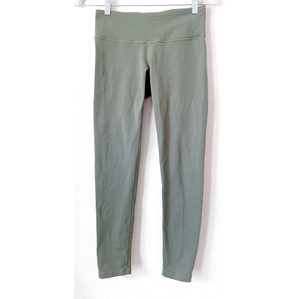 Prana Womens Size Small Pillar Leggings 7/8 Yoga Green Full Length Mid Rise